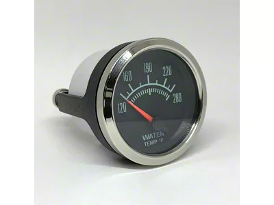 Marshall Instruments COMP II 60's Muscle 2-1/16-Inch Water Temperature Gauge; 120-280 Fahrenheit; Polished Stainless Steel Bezel (Universal; Some Adaptation May Be Required)