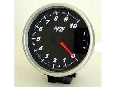 Marshall Instruments COMP II Black Dial 5-Inch Memory Tachometer; 0-10000 RPM (Universal; Some Adaptation May Be Required)