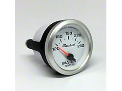Marshall Instruments COMP II LED White Dial 2-1/16-Inch Water Temperature Gauge; 120-280 Fahrenheit; Silver Aluminum Bezel (Universal; Some Adaptation May Be Required)