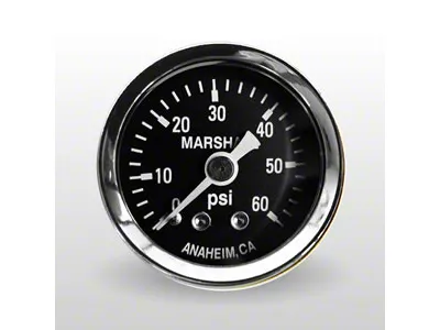 Marshall Instruments MC Black Marshall Logo Dial 1.50-Inch Dry Direct Mount Mechanical Gauge; 0-60 PSI (Universal; Some Adaptation May Be Required)