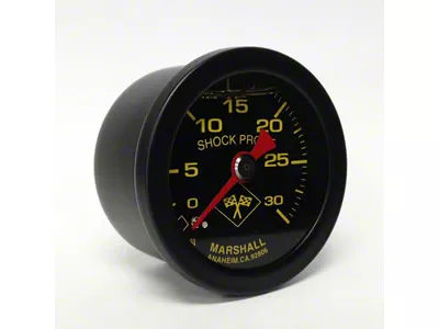 Marshall Instruments MNB Midnight Black 1.50-Inch Liquid Filled Mechanical Gauge; 0-30 PSI (Universal; Some Adaptation May Be Required)