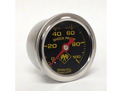 Marshall Instruments MNS Midnight Black 1.50-Inch Liquid Filled Mechanical Gauge; 0-100 PSI (Universal; Some Adaptation May Be Required)