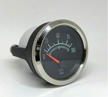 Marshall Retro 60's Muscle Volts Gauge - 2-1/16 Inch Polished Stainless Steel Bezel For Classic Cars
