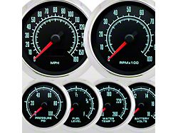 Marshall Instruments SCX 60's Muscle 6-Gauge Set; Polished Stainless Steel Bezel (Universal; Some Adaptation May Be Required)