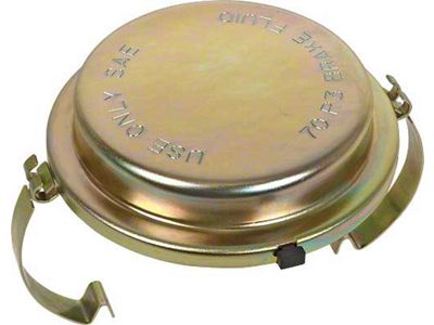 Master Cylinder Filler Cap - Gold Anodized With Gasket - Disc Brakes - Ford & Mercury