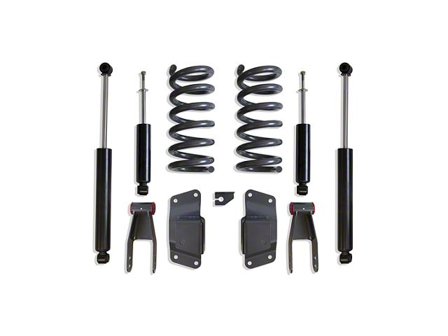 Max Trac Lowering Kit with Max Trac Shocks; 2-Inch Front / 4-Inch Rear (88-98 V6 C1500, C2500)