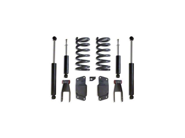 Max Trac Lowering Kit with Max Trac Shocks; 2-Inch Front / 4-Inch Rear (88-98 V8 C1500, C2500)