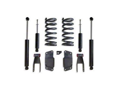 Max Trac Lowering Kit with Max Trac Shocks; 2-Inch Front / 4-Inch Rear (88-98 V8 C1500, C2500)