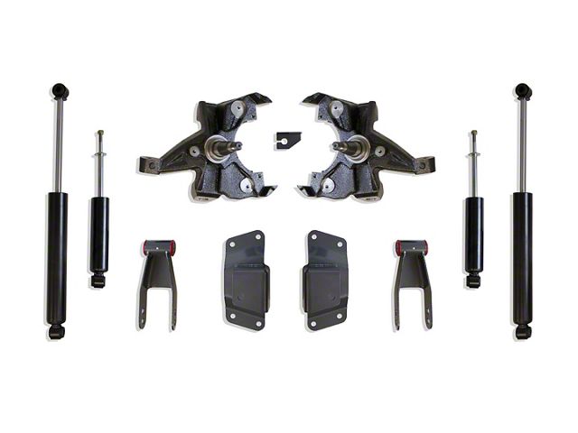 Max Trac Lowering Kit with Max Trac Shocks; 2-Inch Front / 4-Inch Rear (88-98 C1500)