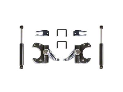 Max Trac Lowering Kit with Max Trac Shocks; 2.50-Inch Front / 5-Inch Rear (73-87 C10 w/ 1.25-Inch Thick Rotors)