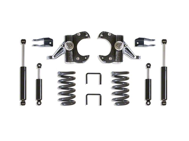 Max Trac Lowering Kit with Max Trac Shocks; 5.50-Inch Front / 5-Inch Rear (73-87 C10 w/ 1.25-Inch Thick Rotors)