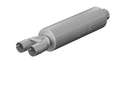 MBRP Armor Plus Chambered Center/Dual Muffler; 3-Inch Inlet/2.50-Inch Outlet (Universal; Some Adaptation May Be Required)