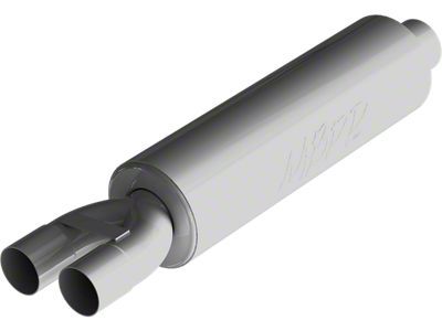 MBRP Armor Lite Chambered Center/Dual Muffler; 3-Inch Inlet/2.50-Inch Outlet (Universal; Some Adaptation May Be Required)