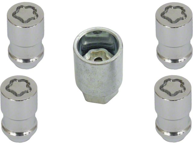 McGard Chrome Wheel Lock Lug Nut Set with Tool, 5 Pieces