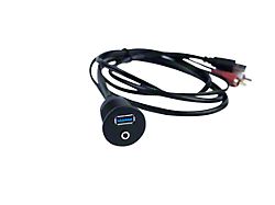 Memphis Audio Panel Mount USB and 3.5 Aux Port (Universal; Some Adaptation May Be Required)