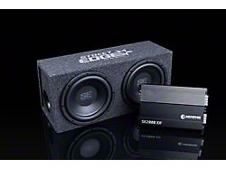 Memphis Audio Street Edge Vented Enclosure Bass Package with Dual 10-Inch Subwoofers and 500-Watt Amplifier (Universal; Some Adaptation May Be Required)