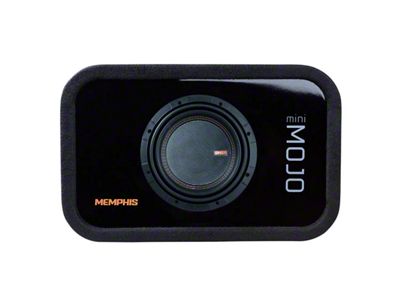 Memphis Audio MOJO Mini Single 8-Inch Loaded Subwoofer Enclosure; 1 ohm (Universal; Some Adaptation May Be Required)