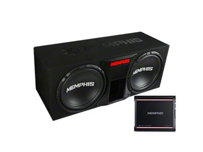 Memphis Audio SRX Vented Enclosure Bass Package with Dual 12-Inch Subwoofers and 600-Watt Amplifier (Universal; Some Adaptation May Be Required)