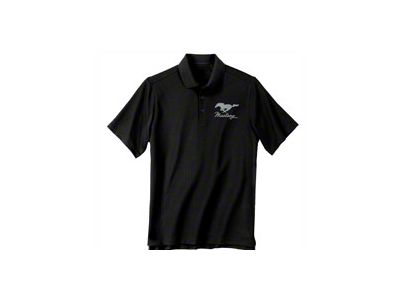 Men's Black Ford Mustang Polo