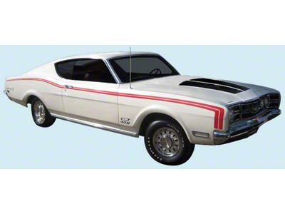 Mercury Cyclone Spoiler Stripe Kit, Montego, 1969