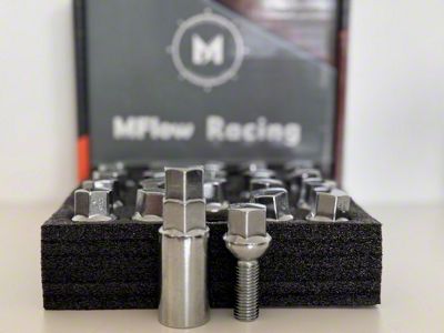 MFlow Racing Chrome Ball Seat Lug Bolt Set with Key; M12x1.5 (82-92 Camaro)