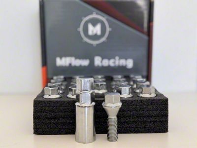 MFlow Racing Chrome Conical Seat Lug Bolt Set with Key; M12x1.5 (82-92 Camaro)