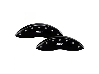 MGP Brake Caliper Covers with MGP Logo; Black; Front and Rear (98-02 Firebird)