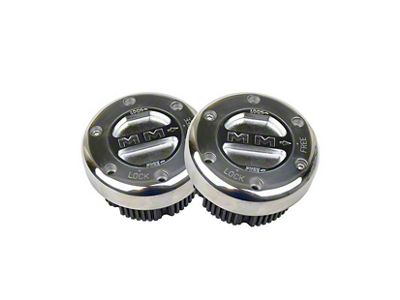 Mile Marker Dana 60 Premium Locking Hubs; 30-Spline; Polished (60-96 F-250 w/o Full-Time 4WD; 76-96 F-350)