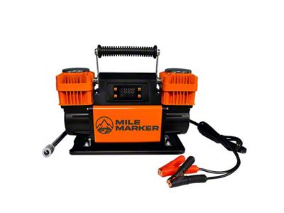 Mile Marker Portable Air Compressor with Dual Cylinder Motor; 150 PSI