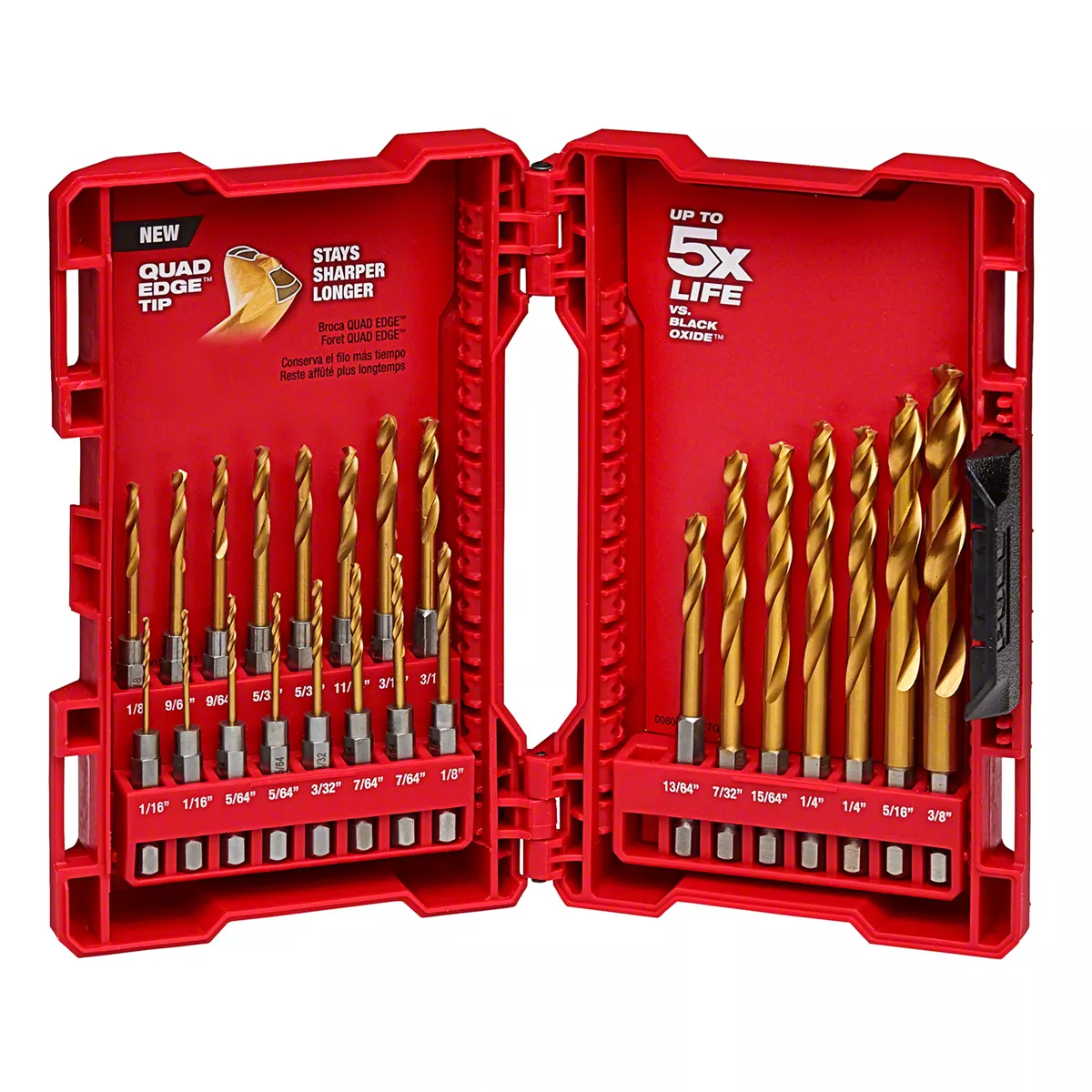 Milwaukee Tool Universal EK SHOCKWAVE Impact Duty RED HELIX Titanium ...