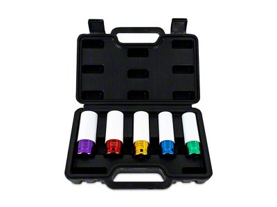Mishimoto 1/2-Inch Non-Marring Wheel Nut Socket Set; 5-Piece