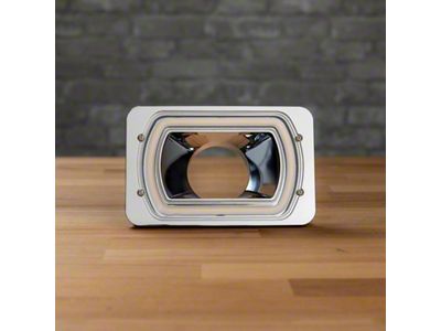 4x6-Inch Billet Air Intake with HDR Switchback Halo; Chrome (Universal; Some Adaptation May Be Required)