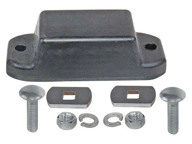 Model A Ford AA Truck Rear Axle Bumper Kit - 2 Rubber Bumpers With Mounting Hardware