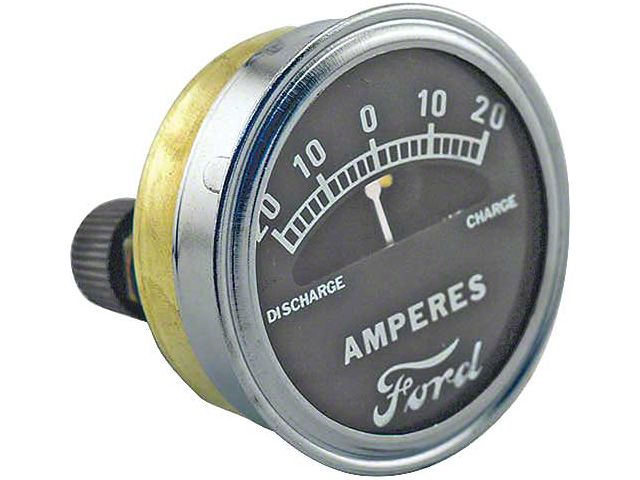 Model A Ford Ammeter - 20-20 - Brass Construction - Chrome Rim - Ford Script