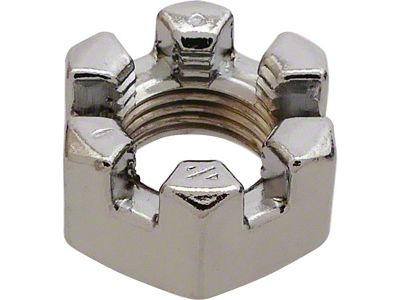Model A Ford Castle Nut - 9/16-18 - Chrome