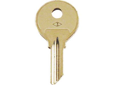 Model A Ford Dash Key Blank - Brass - Round Style - For Original Briggs Ignition