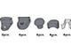 Model A Ford Door Bumper Set - Rubber - 12 Pieces - Roadster & Deluxe Phaeton & Roadster Pickup