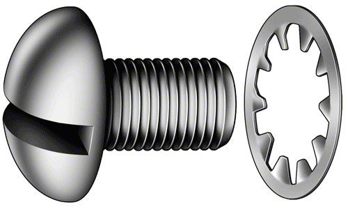 Ecklers Door Lock Striker Plate Screw & Washer Set - 4Pieces (1928