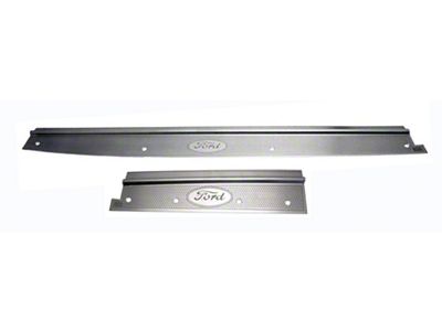 Model A Ford Door Sill Plate Set - Briggs Fordor Sedan - Ford Script