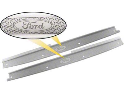 Model A Ford Door Sill Plates - Cabriolet 68A & 68B - 26-13/16 - Ford Script (For later 1929 Model 68A & 1930 Model 68B)