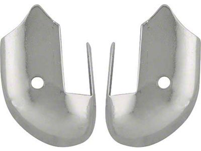 Model A Ford Drip Rail Tips - Rear - Nickel Plated - Briggs (Briggs FORDOR Sedan)