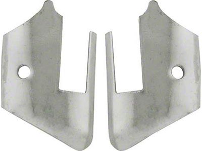 Model A Ford Drip Rail Tips - Rear - Nickel Plated - Coupe & Special Coupe