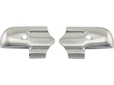 Model A Ford Drip Rail Tips - Rear - Nickel Plated - Sport Coupes & Business Coupes