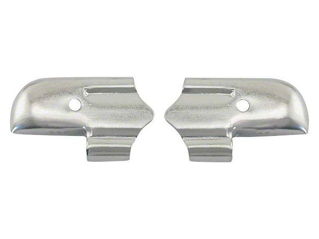 Model A Ford Drip Rail Tips - Rear - Nickel Plated - Sport Coupes & Business Coupes