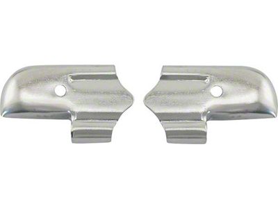 Model A Ford Drip Rail Tips - Rear - Nickel Plated - Sport Coupes & Business Coupes