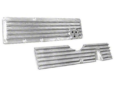 Model A Ford Finned Side Plates - Aluminum (Works with 1930-1931 outside oil pipe)