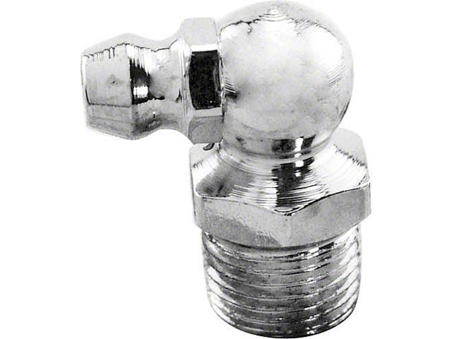 Model A Ford Grease Fitting - Chrome Plated - 1/8 Pipe - 90Degree - Modern Style