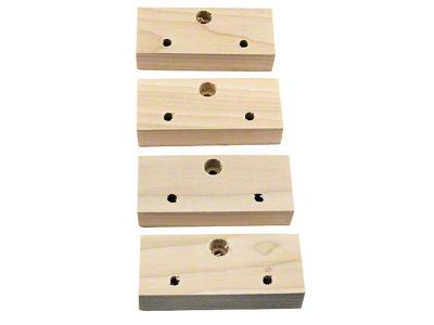 Model A Ford Hood Shelf Block Set - Wood Only - 4 Pieces