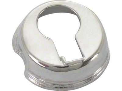 Model A Ford Ignition Switch Key Hole Cap - Nickel - For Pop Out Type Cylinder