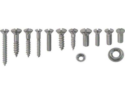 Model A Ford Interior Trim Screw Set - Fordor Briggs Sedan With Quarter Windows